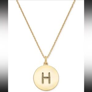 Kate Spade New York Initial Pendant Necklace H Gold
